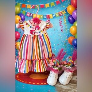 Circus~Happy Clown Centerpiece For Baby Shower, Little Girls Birthday